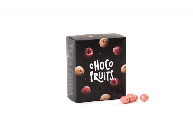 premium Choco fruits Cele maline v beli čokoladi s kremo