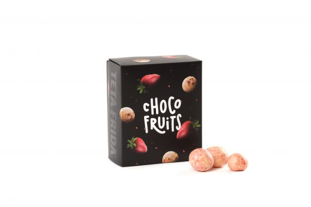 premium Choco fruits Cele jagode v beli čokoladi s kremo