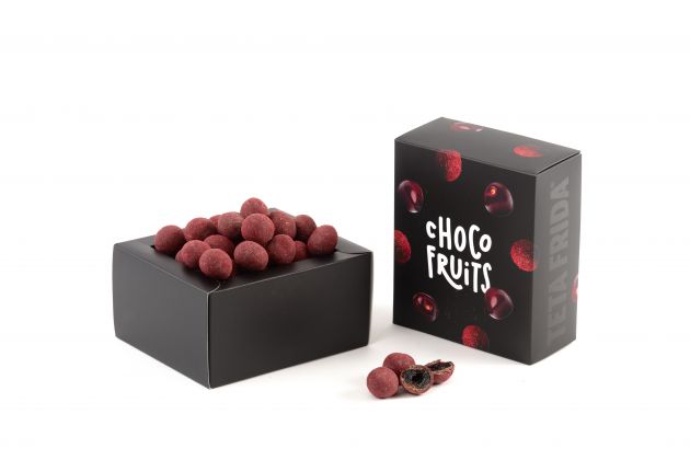 Choco fruits Premium kandirane višnje v temni čokoladi