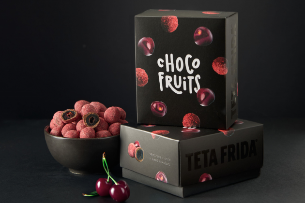 Choco fruits Premium kandirane višnje v temni čokoladi