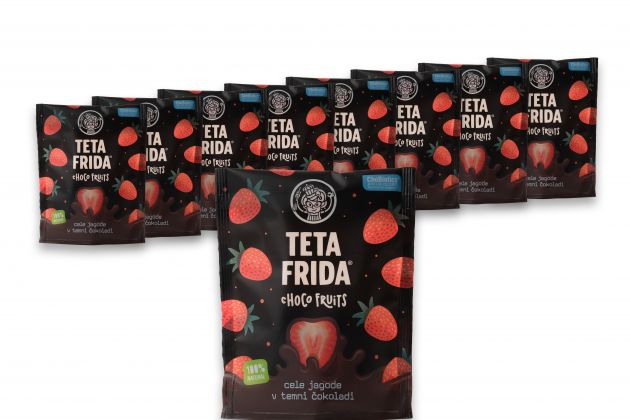 Choco fruits Cele jagode v temni čokoladi paket 8+1 gratis